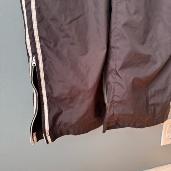 Lands’ End Straight Leg Black Track Rain Pants with Zipper Ankle Black. Medium - Picture 4 of 11